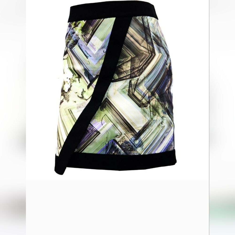 Chic Abstract Patterned Skirt
